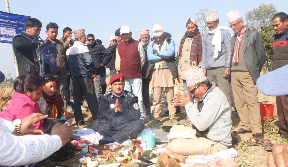 प्रहरी चौकी सूर्यपटुवा बग्नाहको नयाँ भवन शिलान्यास