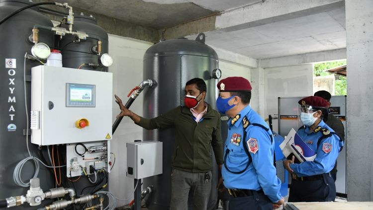 नेपाल प्रहरी अस्पतालमा डुप्लेक्स पिएसए मेडिकल अक्सिजन जेनेरेसन सिस्टम संचालन