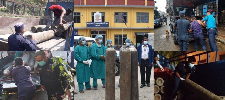 नेपाल प्रहरीद्वारा थप ६ सय ७० वटा अक्सिजन सिलिन्डर संकलन