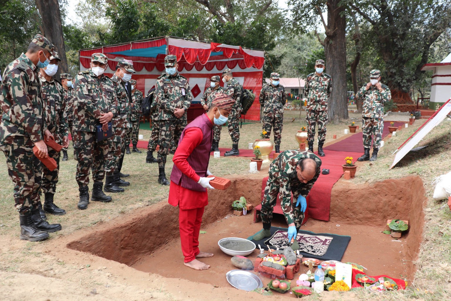 प्रधानसेनापति शर्माद्वारा बुटवलमा बन्ने सैनिक अस्पताल र विद्यालयको शिलान्यास