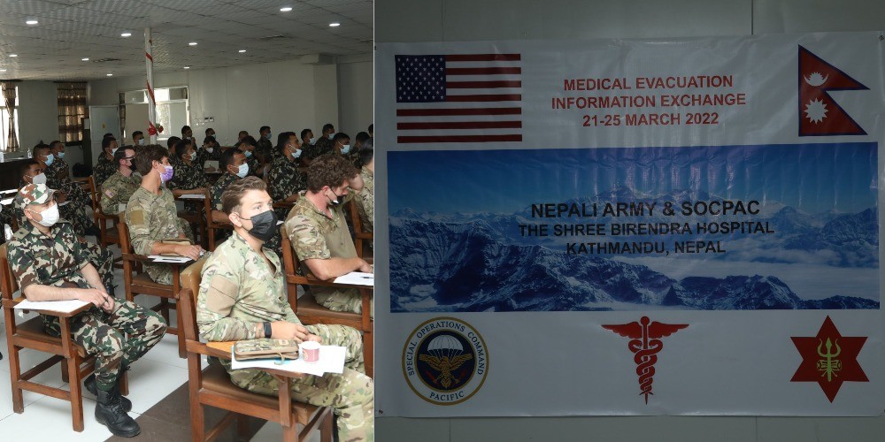 नेपाली सेना र अमेरिकी सेनाबीच आपतकालिन स्वास्थ्य उद्धारको संयुक्त अभ्यास शुभारम्भ