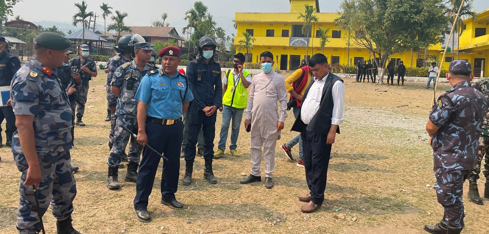 सुरक्षा निकायका प्रमुखहरुद्वारा लेटाङमा भएको घटनाको स्थलगत अनुगमन