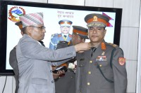 सशस्त्र प्रहरी महानिरीक्षक पौडेल दर्ज्यानी चिह्नद्वारा सुशोभित