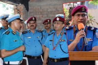 कोशी प्रदेश प्रहरी प्रमुखबाट ट्राफिक व्यवस्थापन कार्यालय इटहरीको निरीक्षण