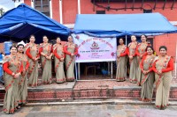 सशस्त्र प्रहरीको महिला संघद्वारा पशुपतिमा नि:शुल्क स्वास्थ्य शिविर सञ्चालन
