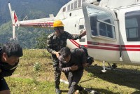 बूढीगण्डकी बाढीबाट प्रभावित ४९ जनालाई नेपाली सेनाले उद्धार गर्‍यो
