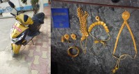 चोरीको स्कुटर र सुनका गरगहनासहित दुई जना पक्राउ