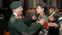 नेपाली सेनाका ९६ प्राविधिक उप सेनानीलाई दर्ज्यानी चिह्न प्रदान