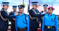 प्रहरी महानिरीक्षक खापुङद्वारा विक र अधिकारीलाई दर्ज्यानी चिह्न प्रदान