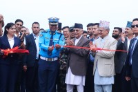 ट्राफिक प्रहरीका एसएसपी नवराज अधिकारीद्वारा ग्वार्को फ्लाइओभर उद्घाटन
