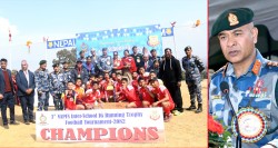 फुटबल प्रतियोगिताको उपाधि सैनिक आवासीय महाविद्यालय सल्लाघारीलाई