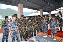 सैनिक वार कलेजका शिक्षार्थी अधिकृतहरूद्वारा प्रधान कार्यालयको भ्रमण