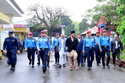 गृहमन्त्रीद्वारा प्रहरी प्रधान कार्यालय निरीक्षण (फोटो फिचर)