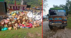 ८६ लाख भन्दा बढीको किराना सामान बोकेको ट्रक सिन्धुपाल्चोकबाट नियन्त्रणमा