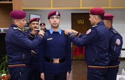 नवनियुक्त सात प्राविधिक प्रहरी निरीक्षकहरूलाई दर्ज्यानी चिह्न प्रदान