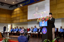 आईजीपीको दर्ज्यानी चिह्न प्रधानमन्त्रीबाट सुशोभन गराउन पहल गरिनेछ : गृहमन्त्री