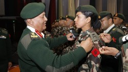 नेपाली सेनाका ९६ प्राविधिक उप सेनानीलाई दर्ज्यानी चिह्न प्रदान