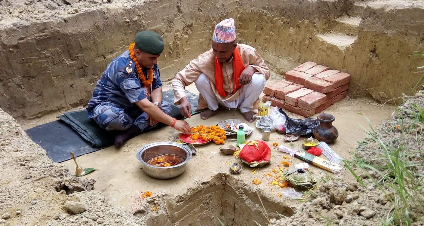 सशस्त्र प्रहरी महानिरीक्षक खनालबाट स्कुलभवन शिलान्यास