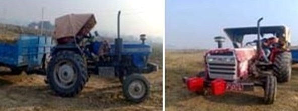 बालुवा सहितको ट्याक्टर प्रहरी नियन्त्रणमा