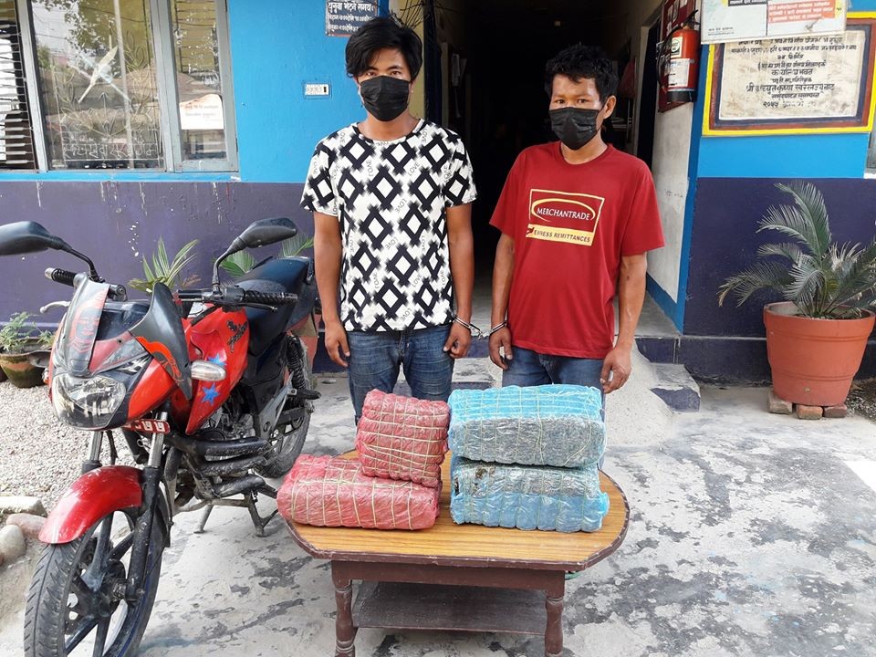 लकडाउनमा गाँजाको कारोबार, बाराबाट दुई पक्राउ