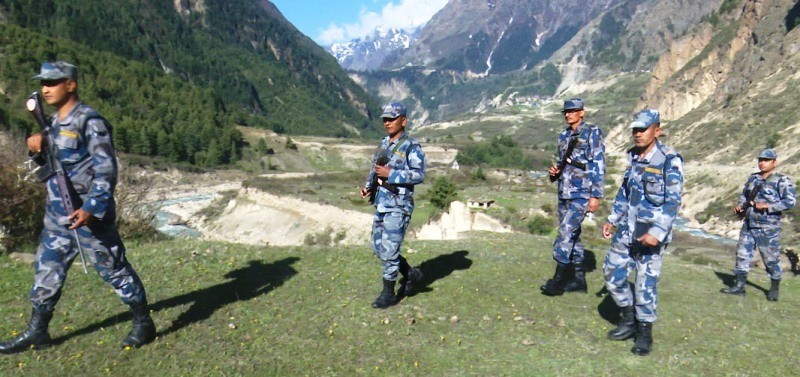 नेपाल-चीन सीमाको १ नम्बर पिलरसम्म सशस्त्रको गस्ती