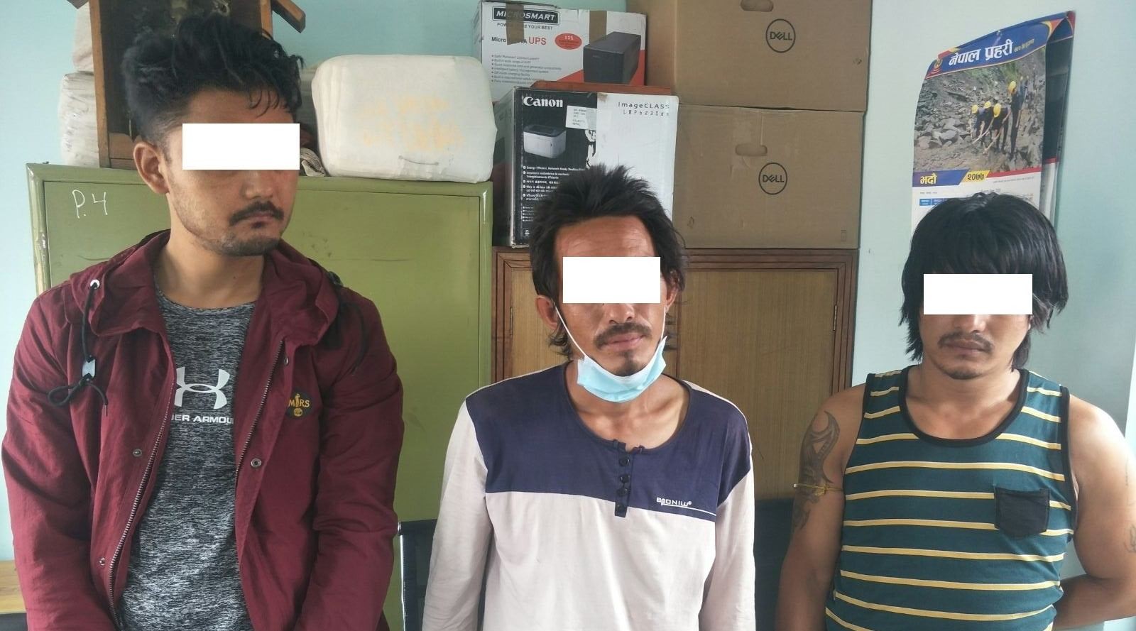 भक्तपुरबाट ठूलो परिमाणमा लागूऔषध बरामद, तीन जना पक्राउ