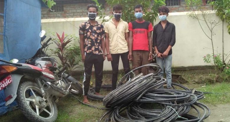 नेपाल टलिकमको तार चोरी गर्ने ४ जना पक्राउ