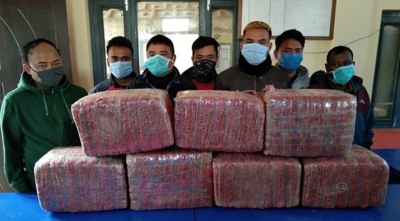 १०५ किलो गाँजासहित ७ जना पक्राउ