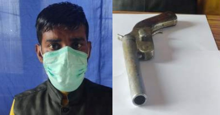 पेस्तोलसहित एक जना पक्राउ