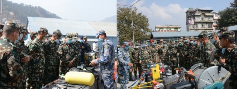 नेपाली सेनाको स्टाफ कलेजका प्रशिक्षार्थीहरुलाई सशस्त्र प्रहरीबारे प्रशिक्षण