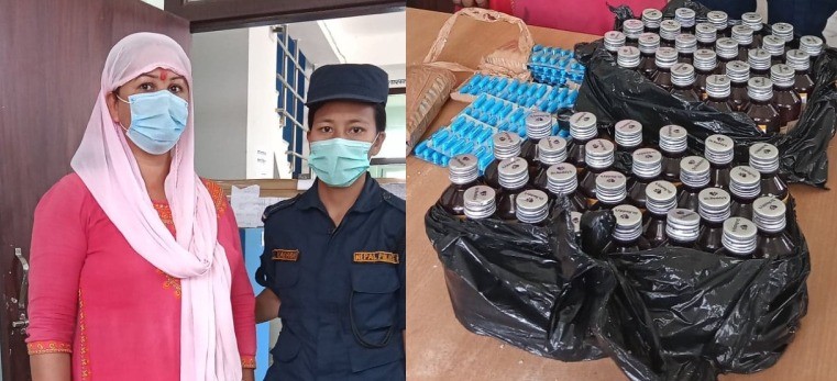 लागूऔषधसहित एक जना महिला पक्राउ