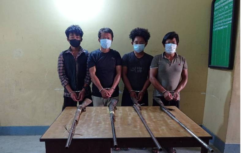 कर्तव्य ज्यान मुद्दाका फरार ४ जना अभियुक्त हतियारसहित पक्राउ