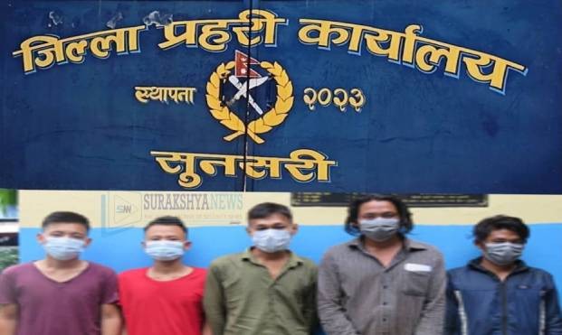 प्रहरी चौकीभित्रै प्रहरीमाथि आक्रमण गर्ने ५ जना पक्राउ