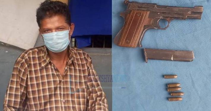 पेस्तोल र पाँच राउण्ड गोलीसहित एक पक्राउ