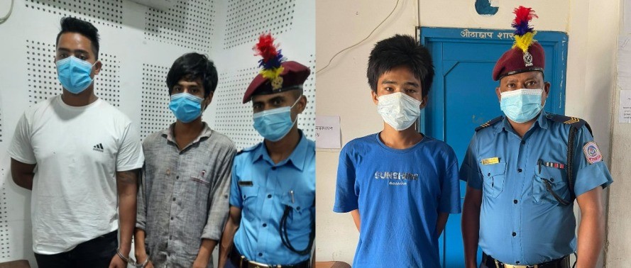 दाङमा लागूऔषधसहित ३ जना पक्राउ