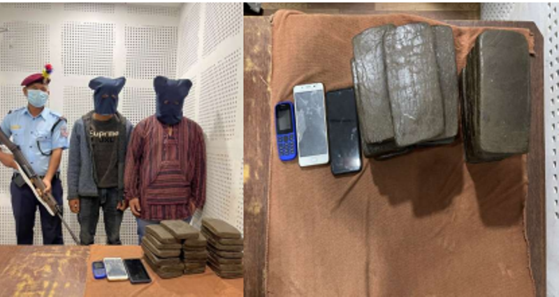 दाङमा १० किलो चरेशसहित दुई जना युवक पक्राउ