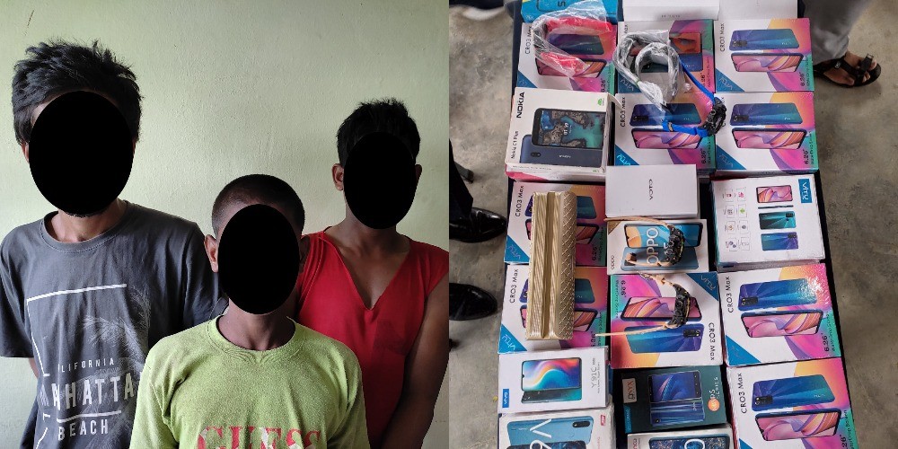 मोबाइल चोरी गर्ने नावालकसहित ३ पक्राउ