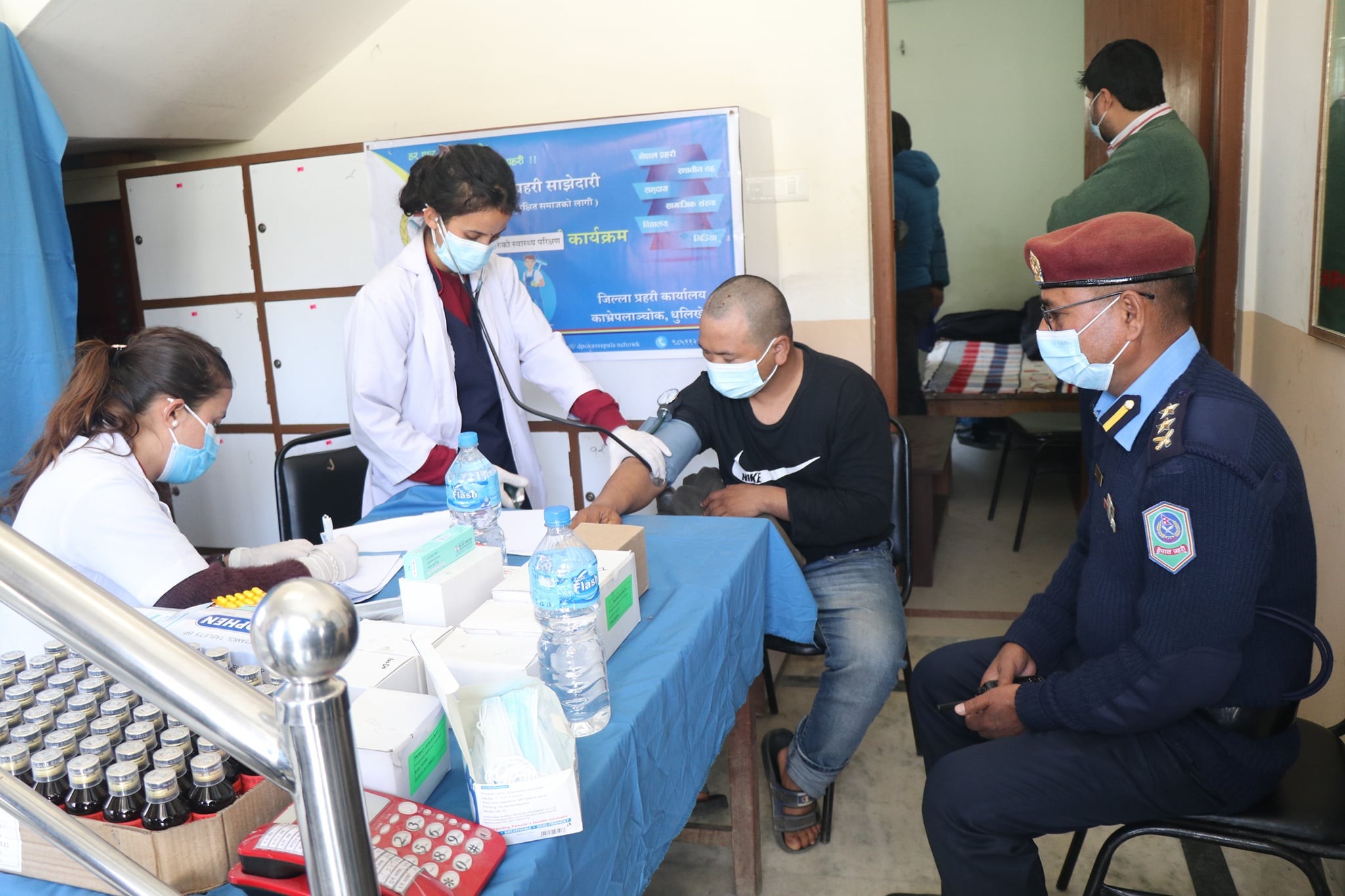 न्यायिक प्रहरी हिरासत कक्षमा रहेका थुनुवाहरुको निःशुल्क स्वास्थ्य परीक्षण