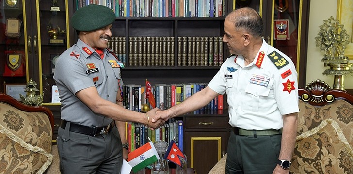प्रधानसेनापति र भारतीय सेनाका लेफ्टिनेन्ट जनरलबीच भेटवार्ता