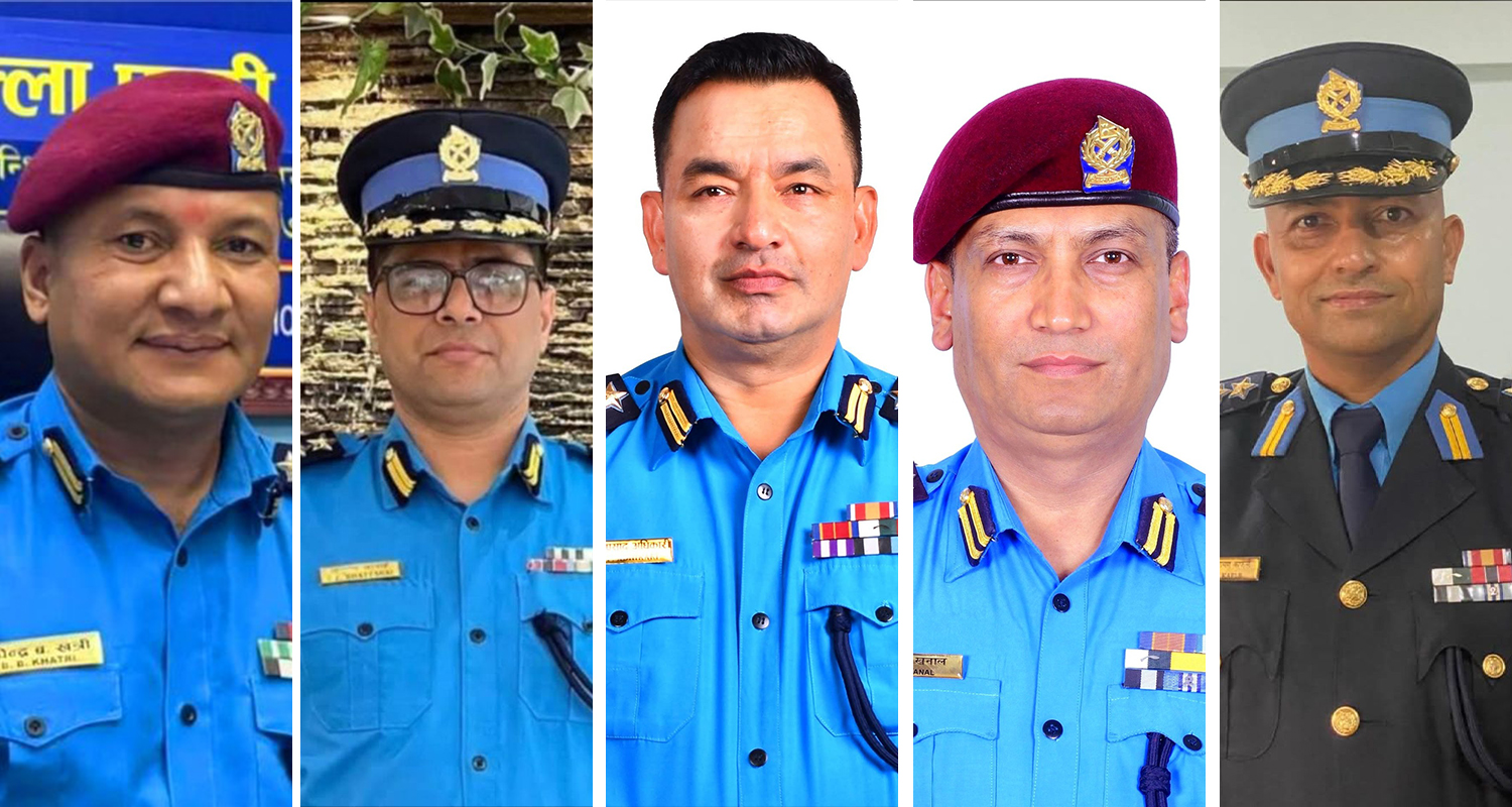 नेपाल प्रहरीका पाँच जना एसएसपी डीआइजीमा बढुवा सिफारिस