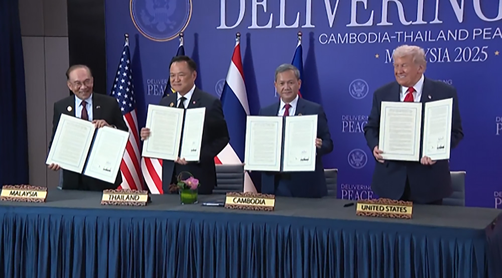थाइल्याण्ड र कम्बोडियाबीच शान्ति सम्झौता