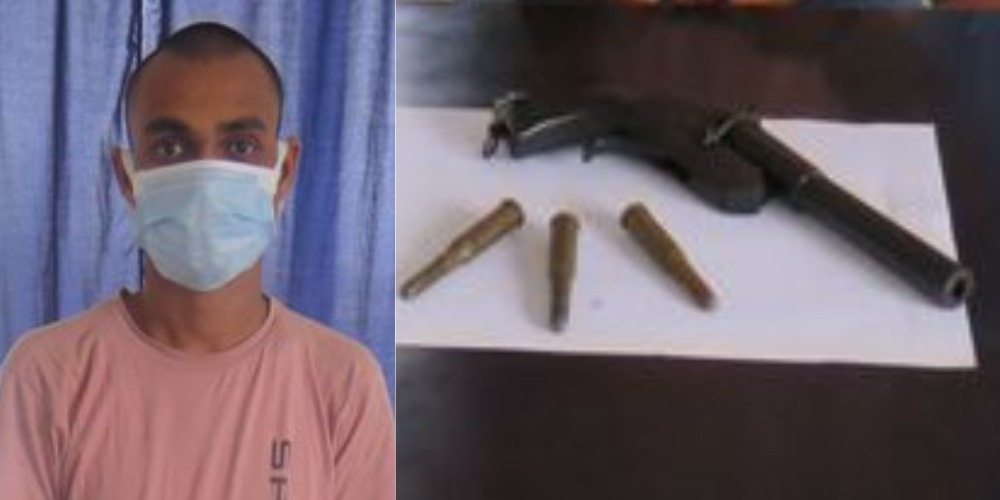 पेस्तोल र ३ राउण्ड गोलीसहित एक भारतीय पक्राउ