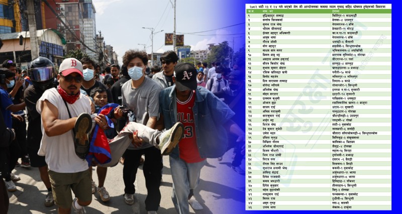 यी हुन् जेन जी आन्दोलनका ४५ जना सहिद (सूचीसहित)