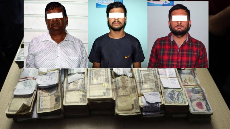 ७४ लाख नगद र २६ लाखभन्दा बढीका चेकसहित तीन हुण्डी कारोबारी पक्राउ