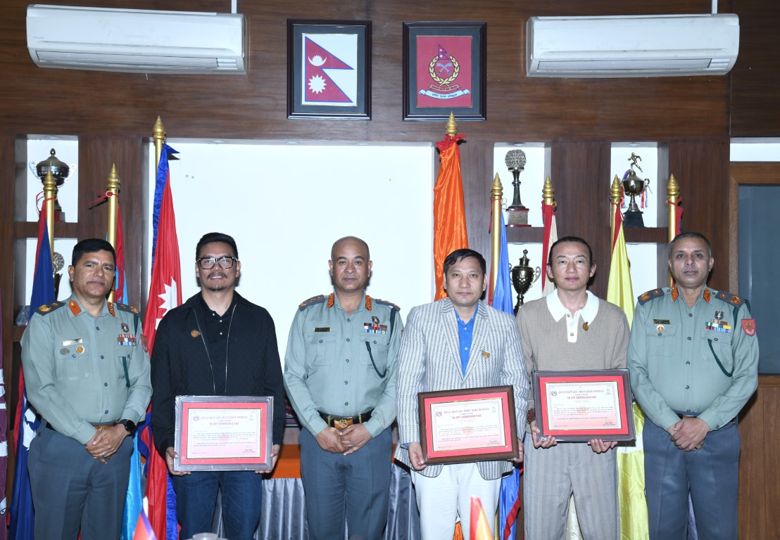 तामाङ, लिम्बु र शेर्पालाई ‘आईजी एपीएफ कमाण्डेशन’ सम्मान