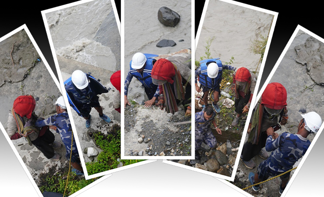 महाकाली नदीमा अड्किएकाको सशस्त्र प्रहरीद्वारा सकुशल उद्धार